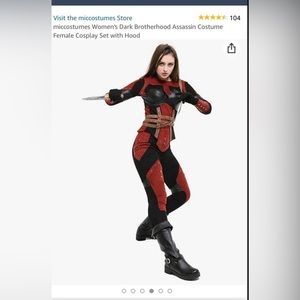 Women's Dark Brotherhood Assassin Costume Female Cosplay Set with Hood